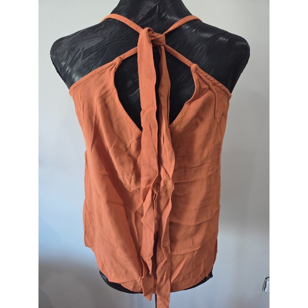 FOREVER 21, JUNIOR'S Rust Orange SLEEVLESS Cami Blouse Top Size M